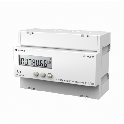 Elecnova DSSF1946 din rail mounted multi-fuction Tariff digital 3 phase 3 wire energy meter dc