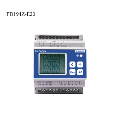 PD194Z-E20 Multi-function DIN rail mounted Data log LCD Power Meter  with optional module multi-tariff Energy Meter